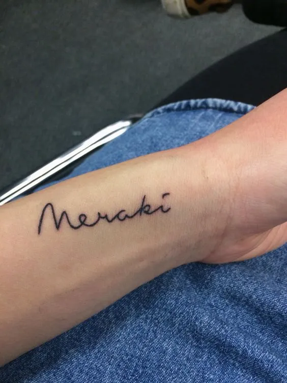 tattoo palavra meraki