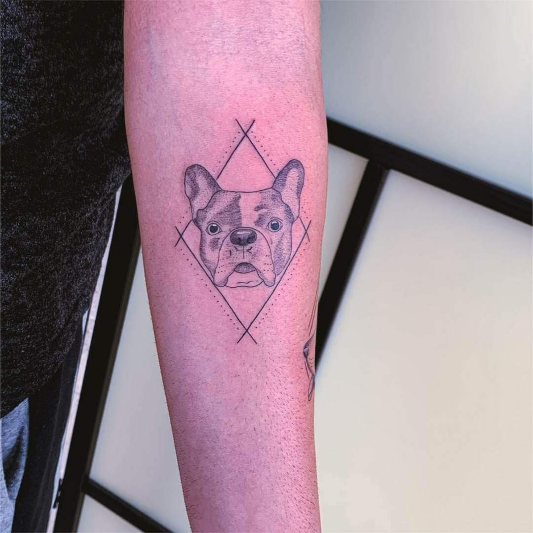 tattoo mini realista pet cão