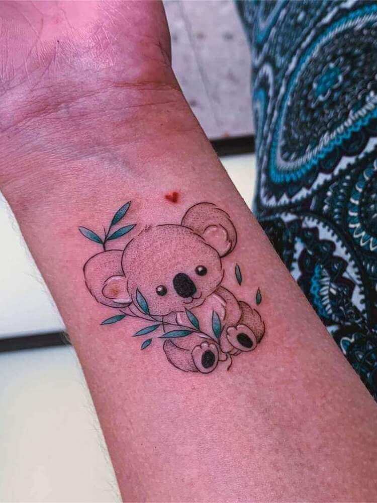 tatuagem coala delicado