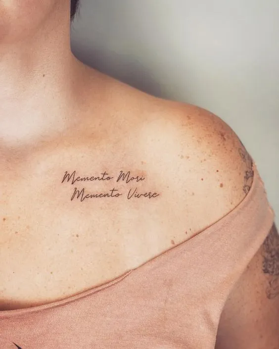 tatuagem memento mori e memento vivere