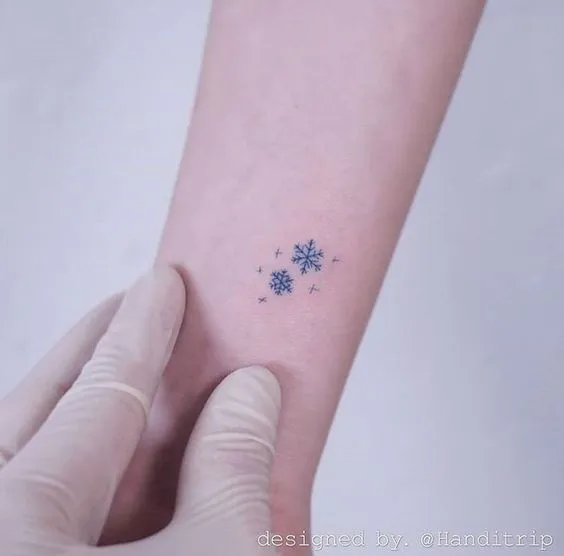 tatuagem de Flocos de neve