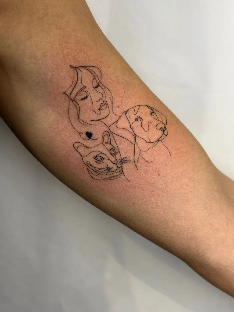 tatuagem fineline pet homenagem