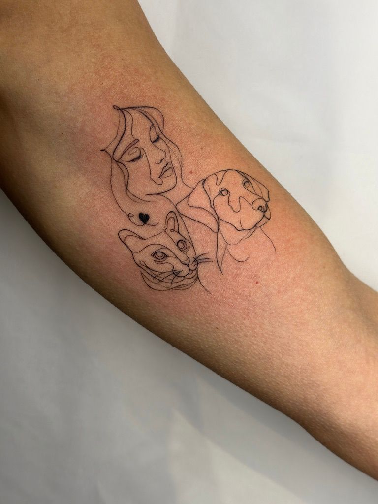 Tatuagem one line retrato Porto — Gi Bianco